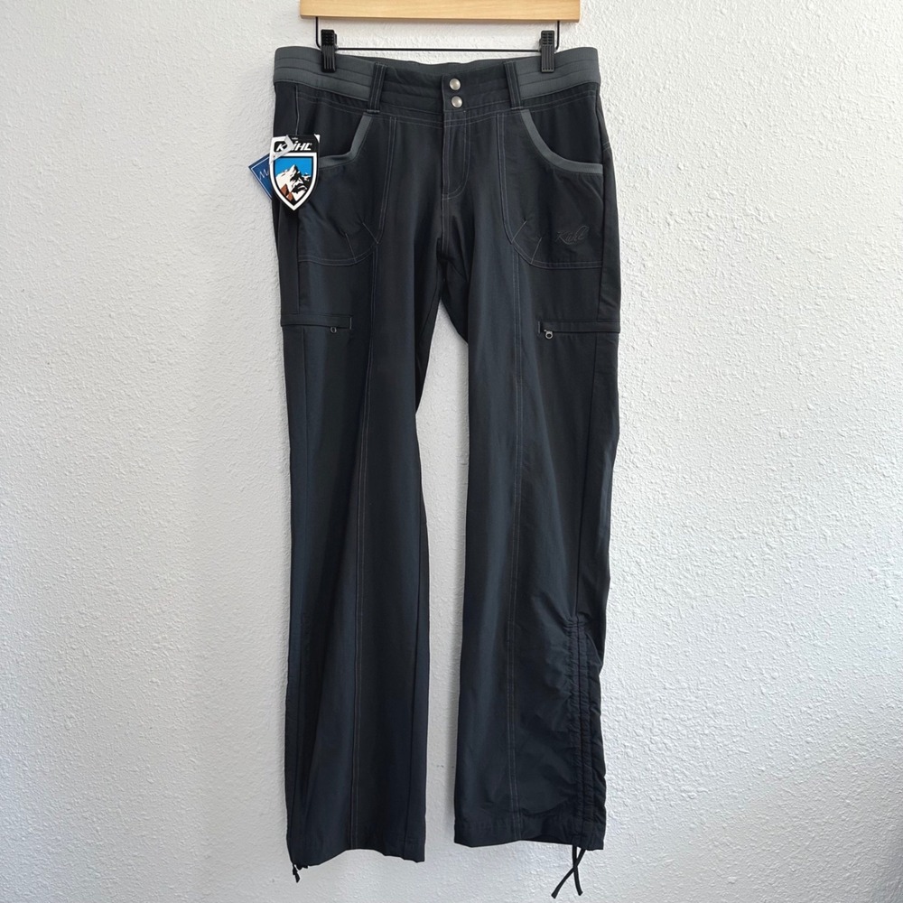 Kuhl Durango Pant 32" Women 10 Carbon Gray Straight Leg Hiking Gorpcore NWT